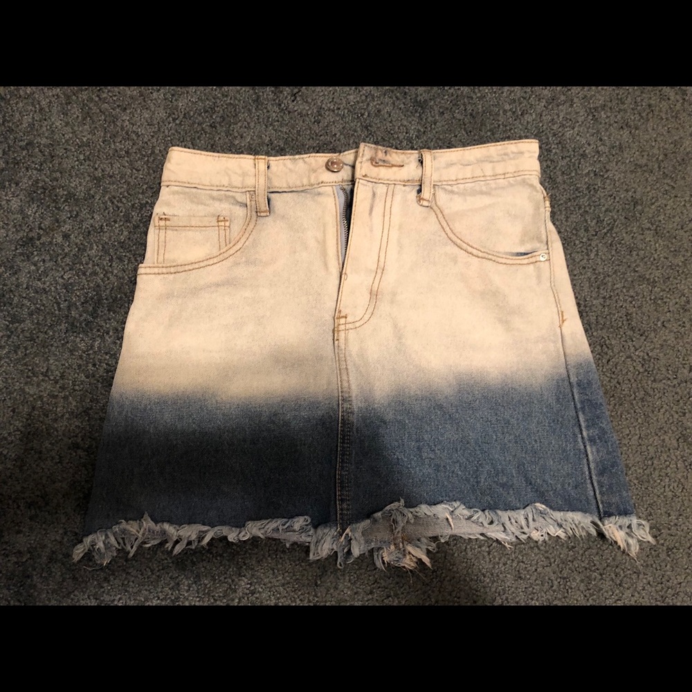 ombré jean skirt